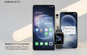 رابط کاربری Realme UI 7.0 با طراحی Light Glass، پشتیبانی از آیفون و اپل واچ معرفی شد